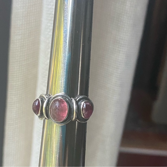 Sterling pink tourmaline ring - Picture 3 of 10